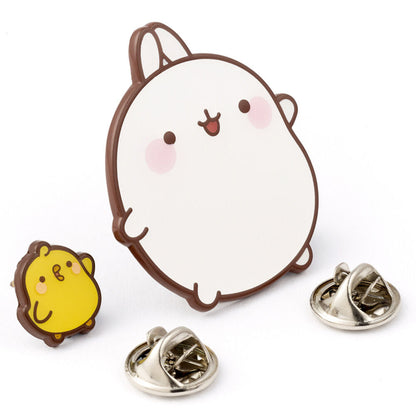 Molang and Piu Piu pin badge Nerdscape