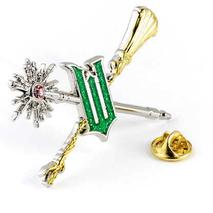 Wicked For Good Wand and Broomstick pin badge Nerdscape
