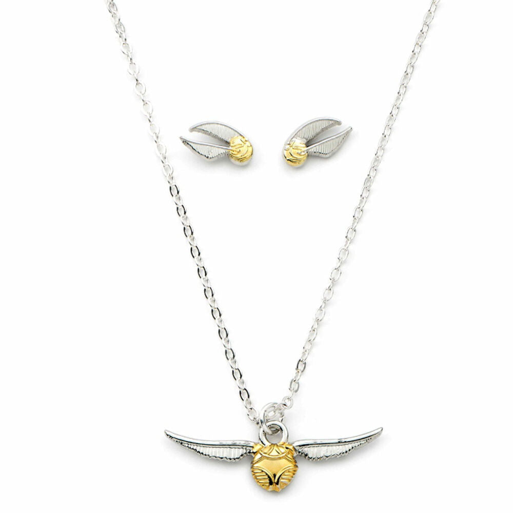Harry Potter Golden Snitch necklace and earrings set Nerdscape