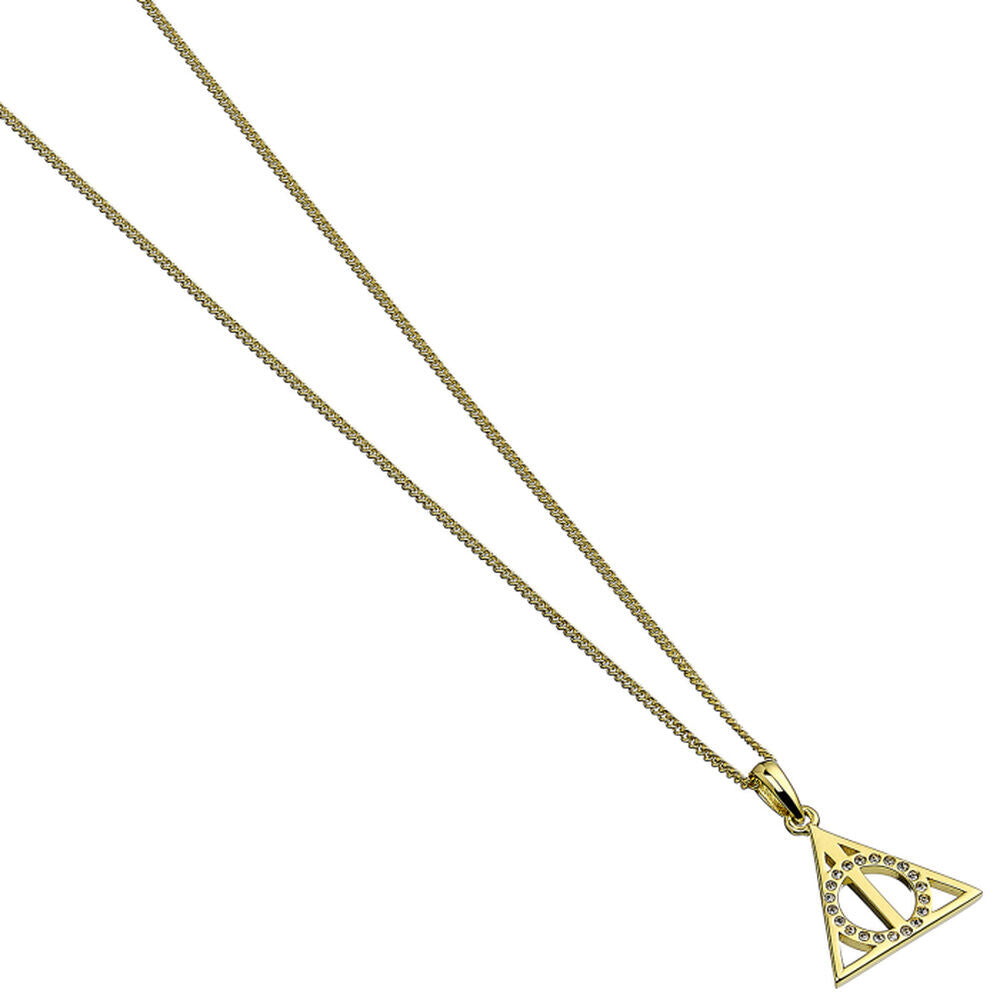Harry Potter Deathly Hallows sterling silver gold plated necklace
