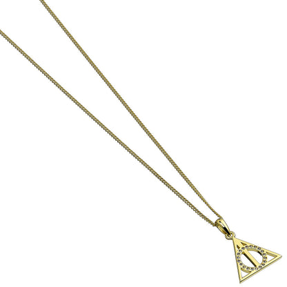 Harry Potter Deathly Hallows sterling silver gold plated necklace