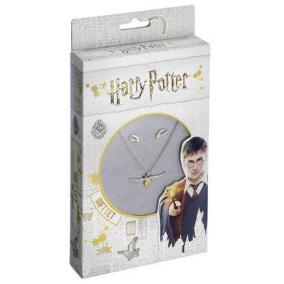 Harry Potter Golden Snitch necklace and earrings set Nerdscape
