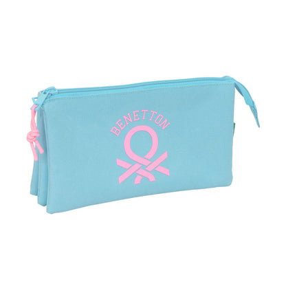 Benetton Sky Blue triple pencil case Nerdscape