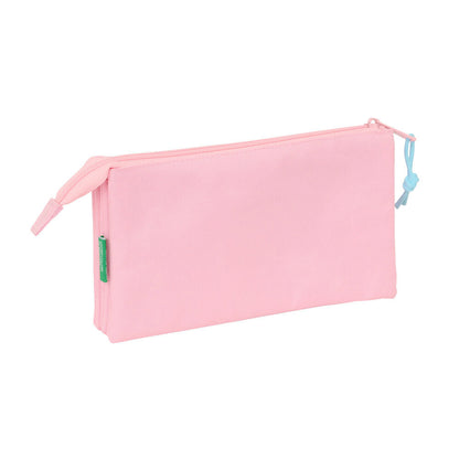 Benetton Pastel Pink triple pencil case Nerdscape