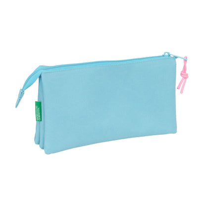 Benetton Sky Blue triple pencil case Nerdscape