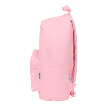 Benetton Pastel Pink laptop backpack 41cm Nerdscape
