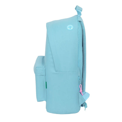 Benetton Sky Blue laptop backpack 41cm Nerdscape