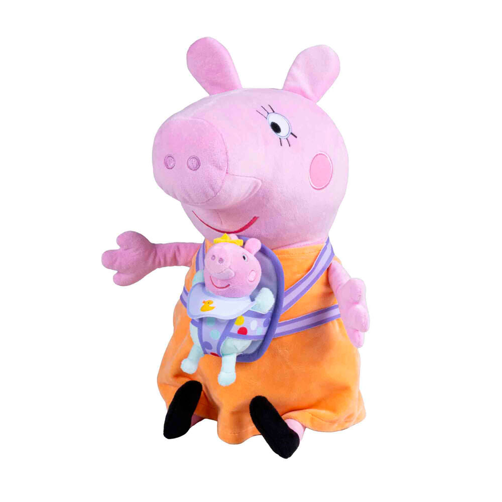 Peppa Pig Mummy Pig with Evie plush toy 33cm Nerdscape