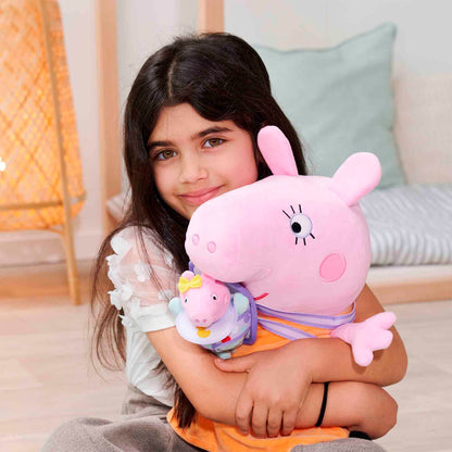 Peppa Pig Mummy Pig with Evie plush toy 33cm Nerdscape