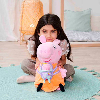 Peppa Pig Mummy Pig with Evie plush toy 33cm Nerdscape