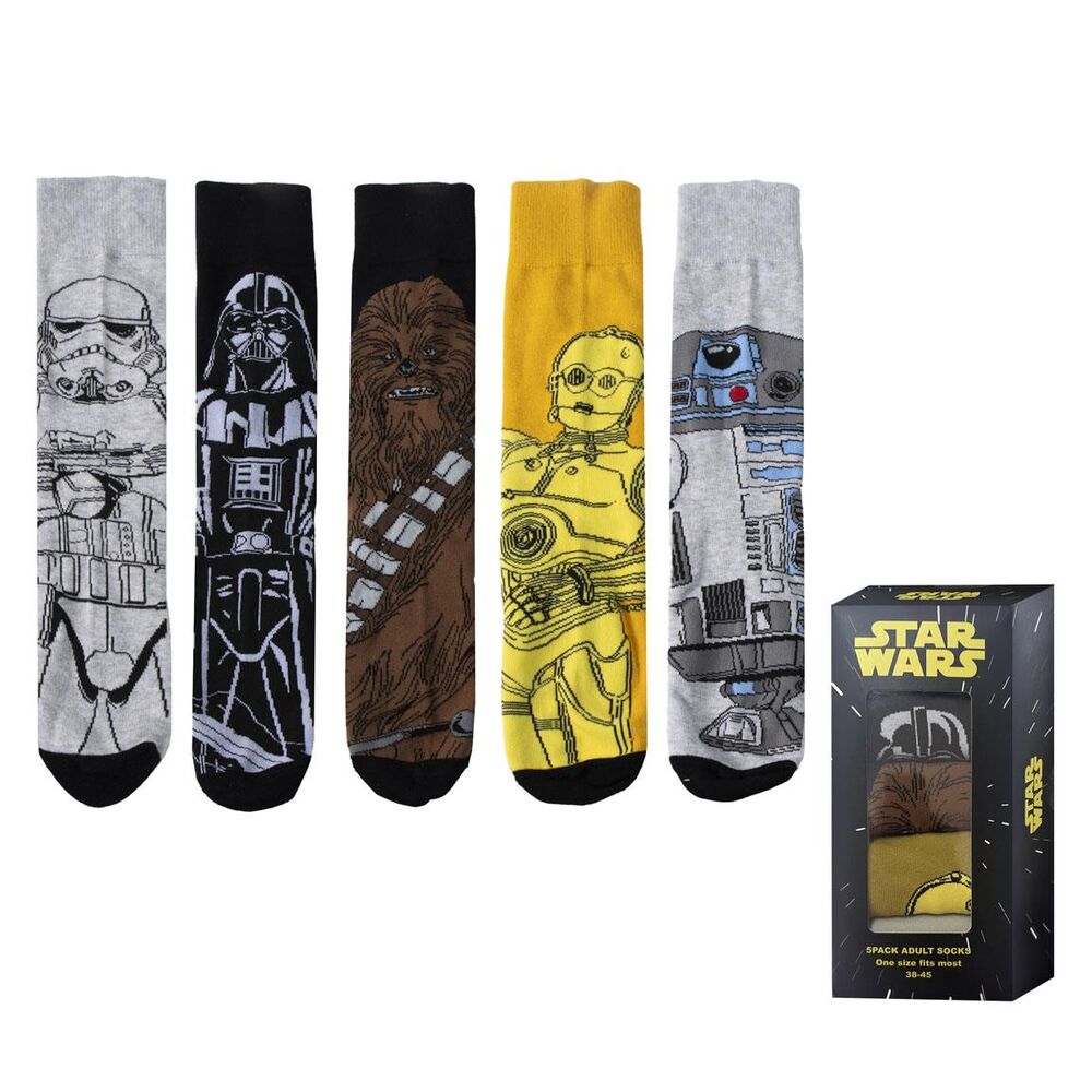 Star Wars adult pack 5 socks Nerdscape
