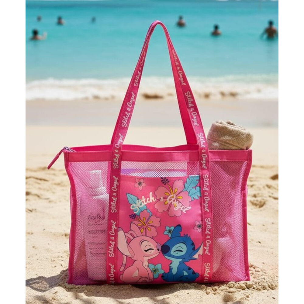 Disney Stitch & Angel mesh beach bag Nerdscape