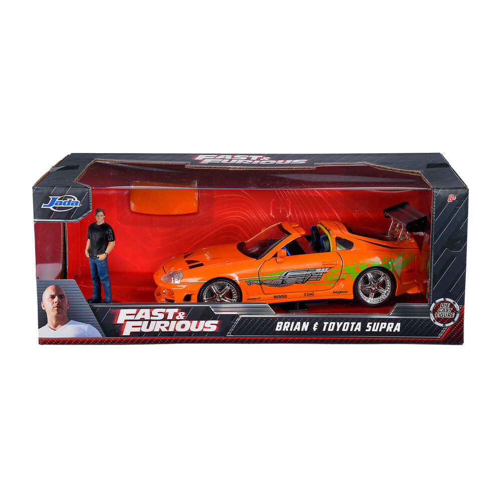 Fast & Furious Toyota Supra car + Brian figure set Nerdscape