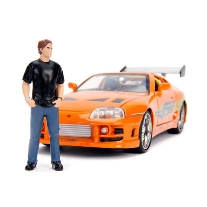 Fast & Furious Toyota Supra car + Brian figure set Nerdscape
