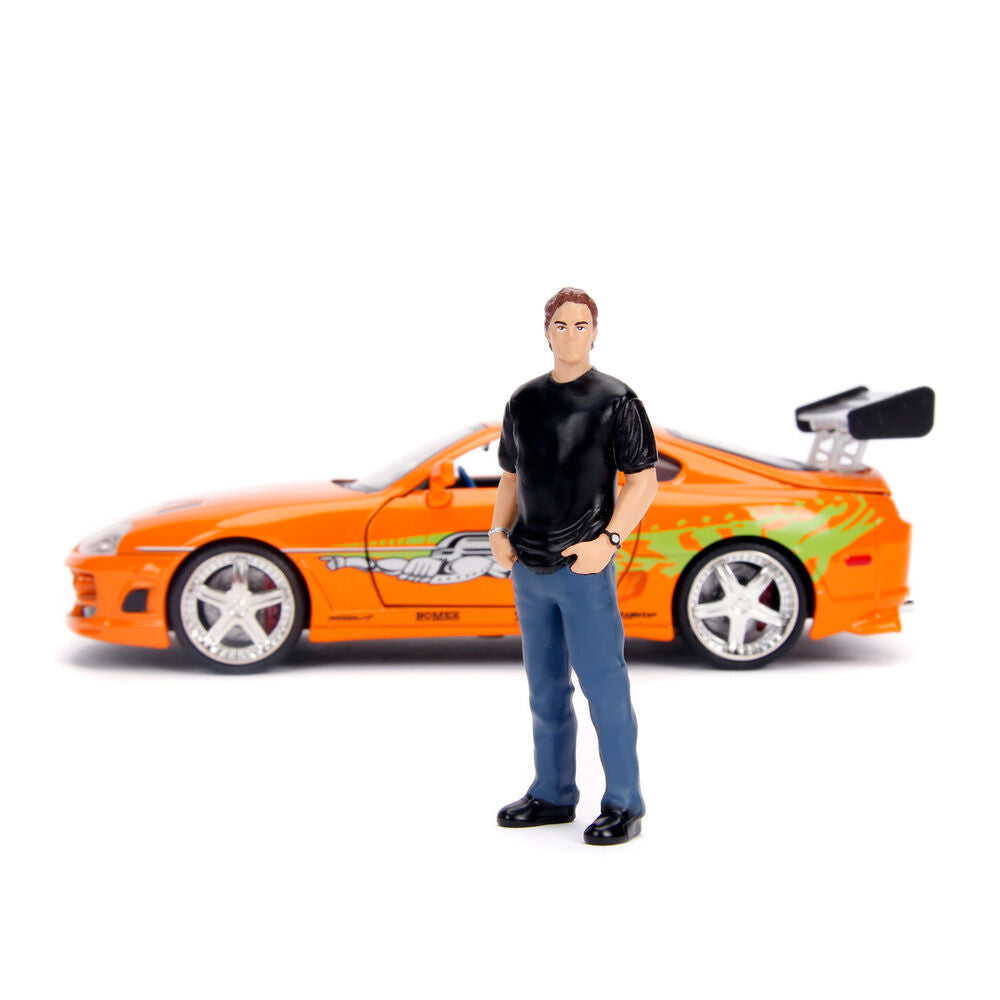 Fast & Furious Toyota Supra car + Brian figure set Nerdscape