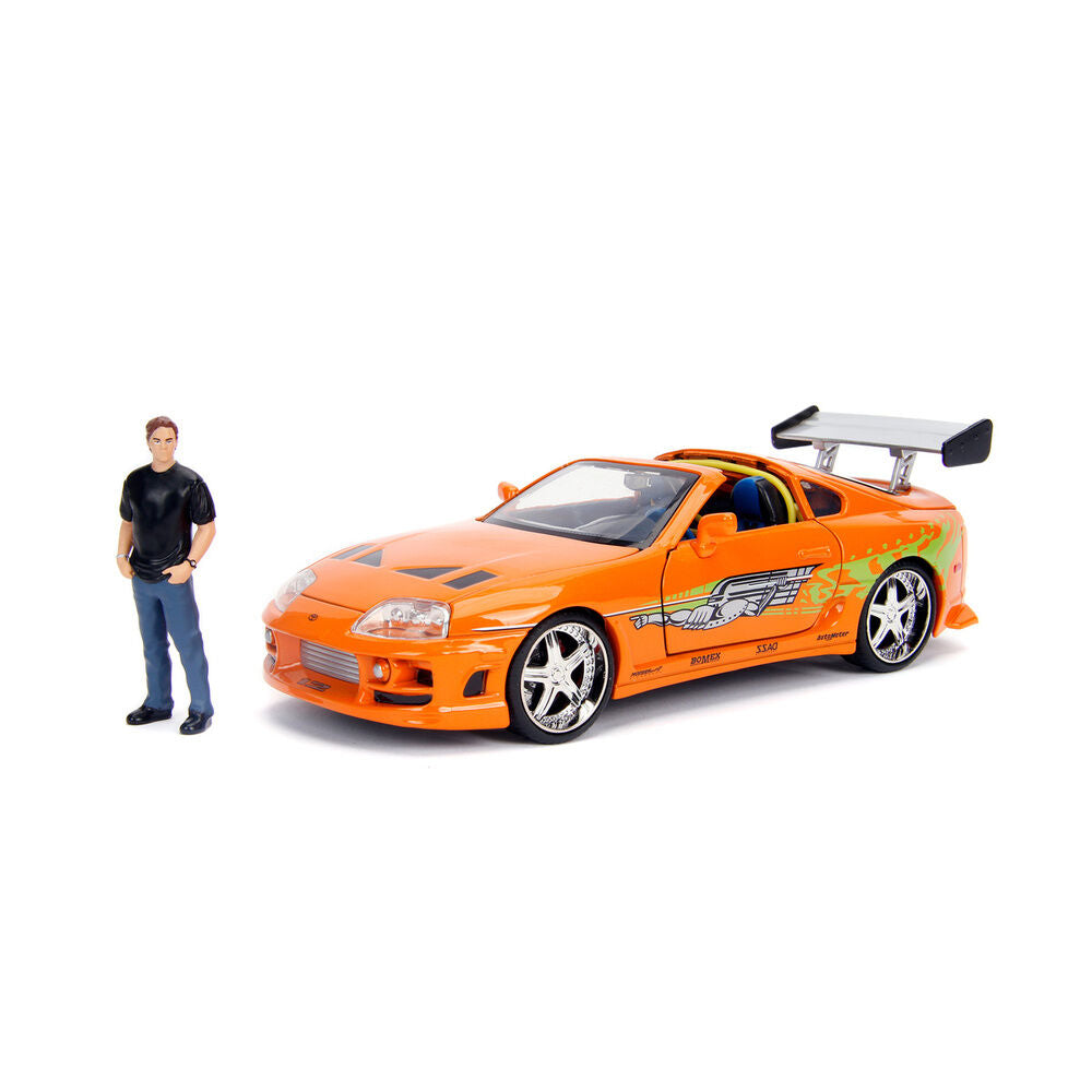 Fast & Furious Toyota Supra car + Brian figure set Nerdscape