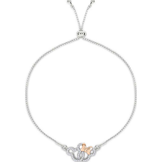 Disney Mickey & Minnie sterling silver bracelet
