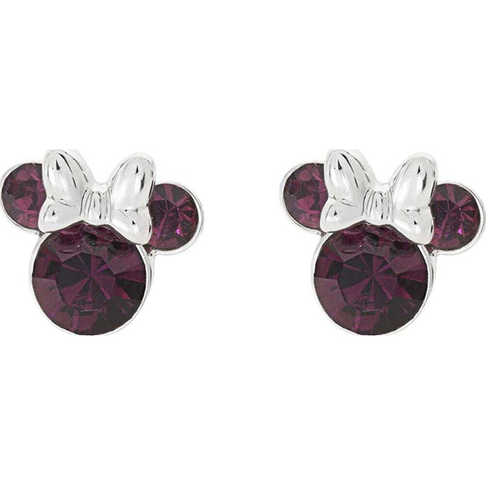 Disney Minnie February sterling silver earrings Nerdscape