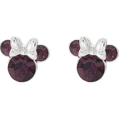 Disney Minnie February sterling silver earrings Nerdscape