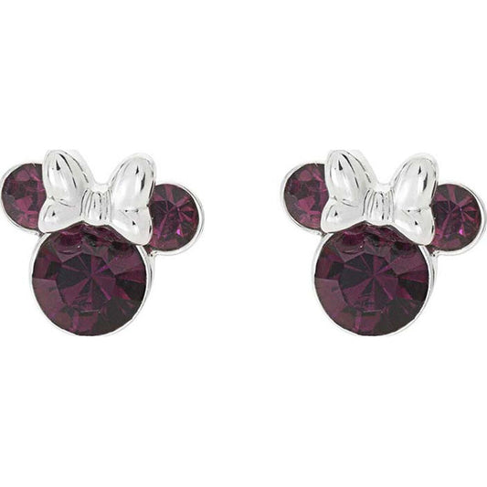 Disney Minnie February sterling silver earrings Nerdscape