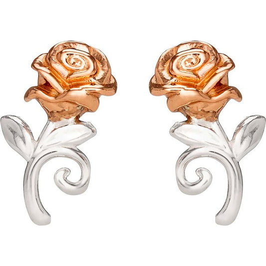 Disney Beauty and the Beast Rose sterling silver earrings Nerdscape