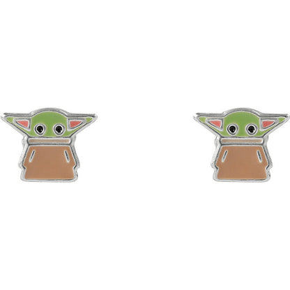 Star Wars The Mandalorian Grogu sterling silver earrings