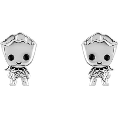 Marvel Guardians of the Galaxy Groot sterling silver earrings Nerdscape