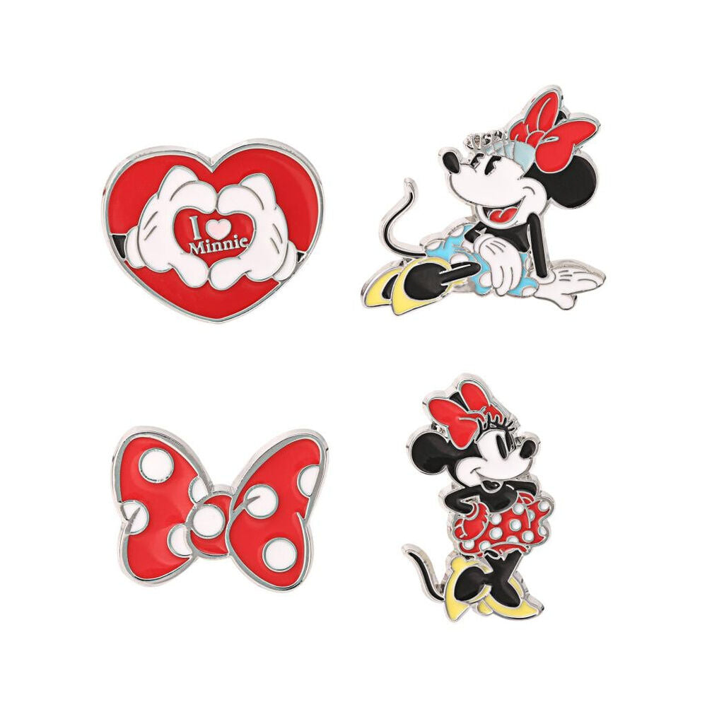 Disney Minnie 4 pin badge set Nerdscape