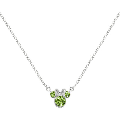 Disney Minnie August sterling silver necklace