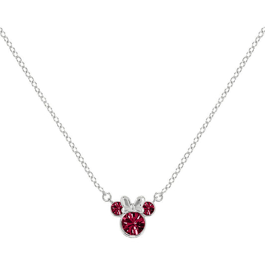 Disney Minnie July sterling silver necklace