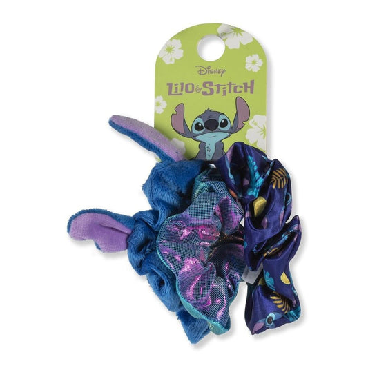 Disney Stitch 3 hair scrunchie set Nerdscape