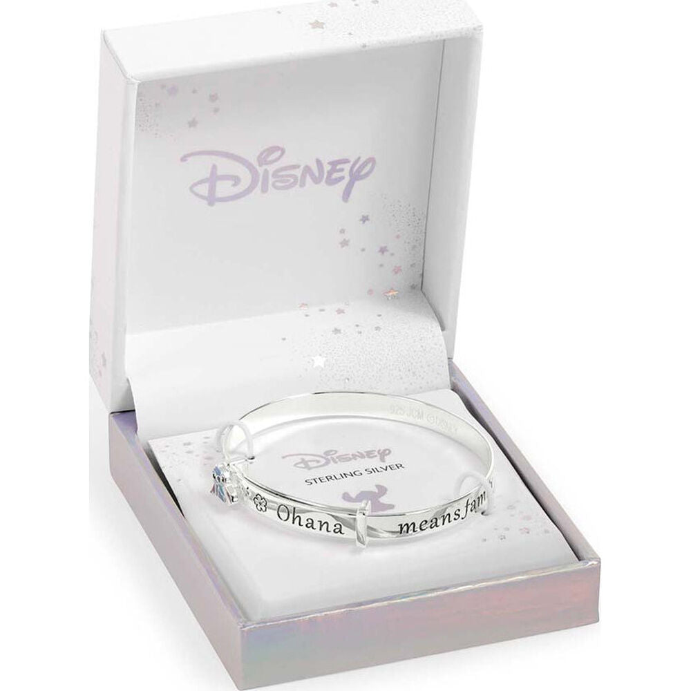 Disney Stitch Ohana Means Family sterling silver bangle Nerdscape