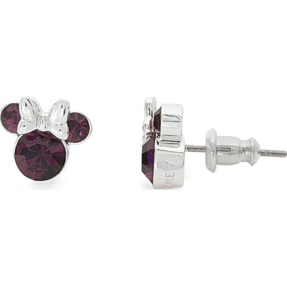 Disney Minnie February sterling silver earrings Nerdscape