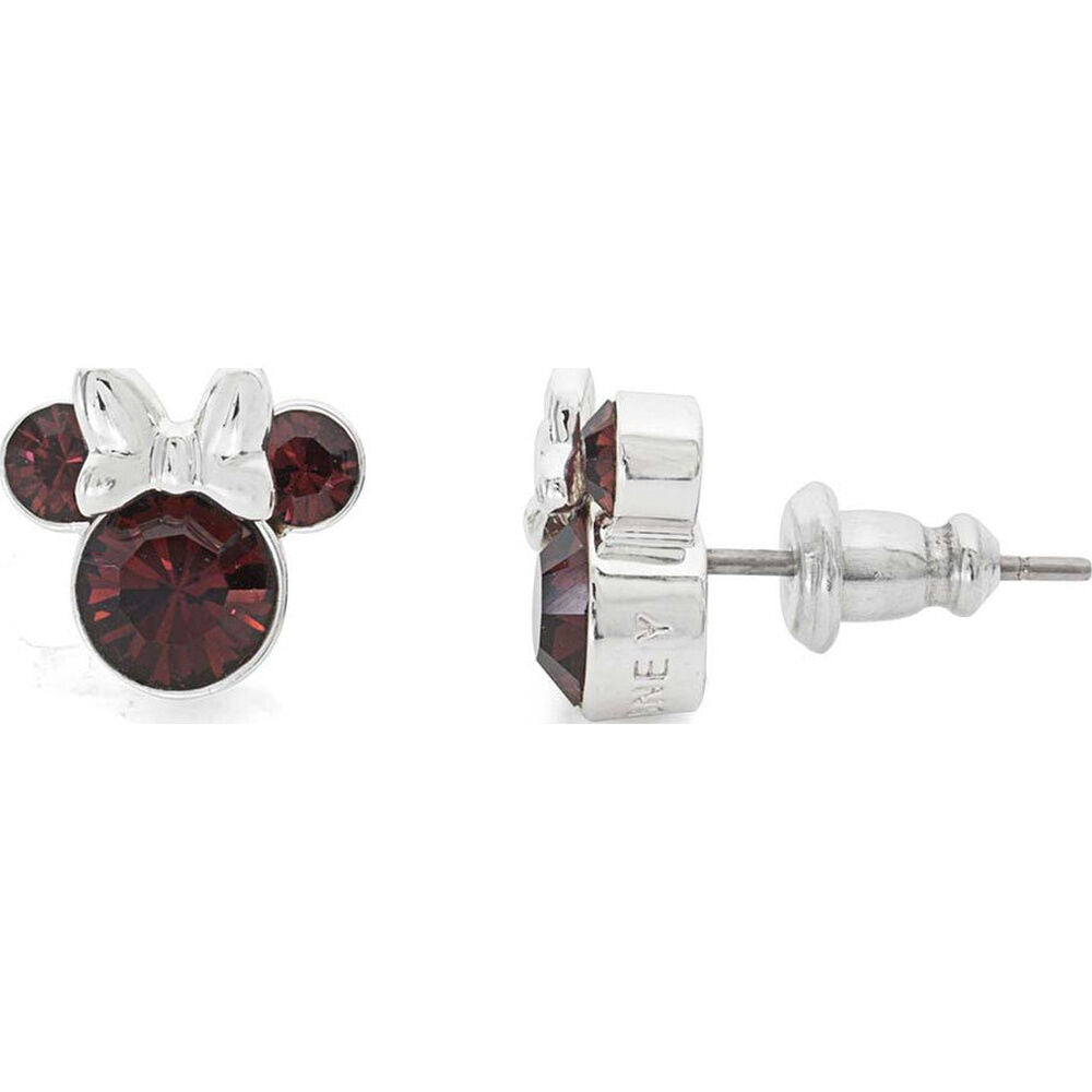 Disney Minnie January sterling silver earrings