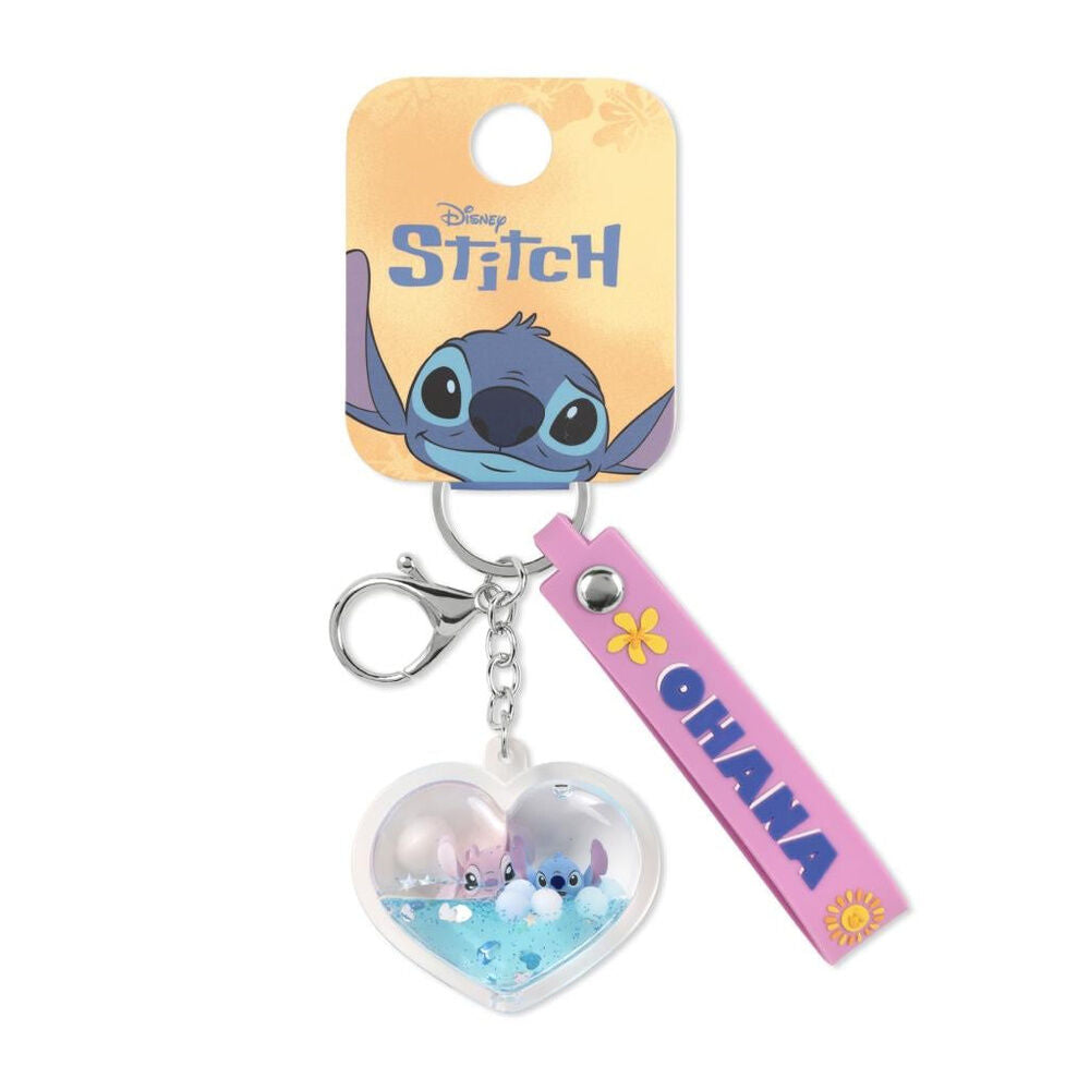 Disney Stitch & Angel Ohana Heart keychain Nerdscape