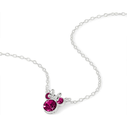 Disney Minnie October sterling silver necklace