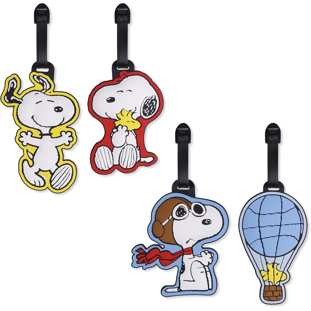 Peanuts Snoopy set of 4 luggage labels Nerdscape