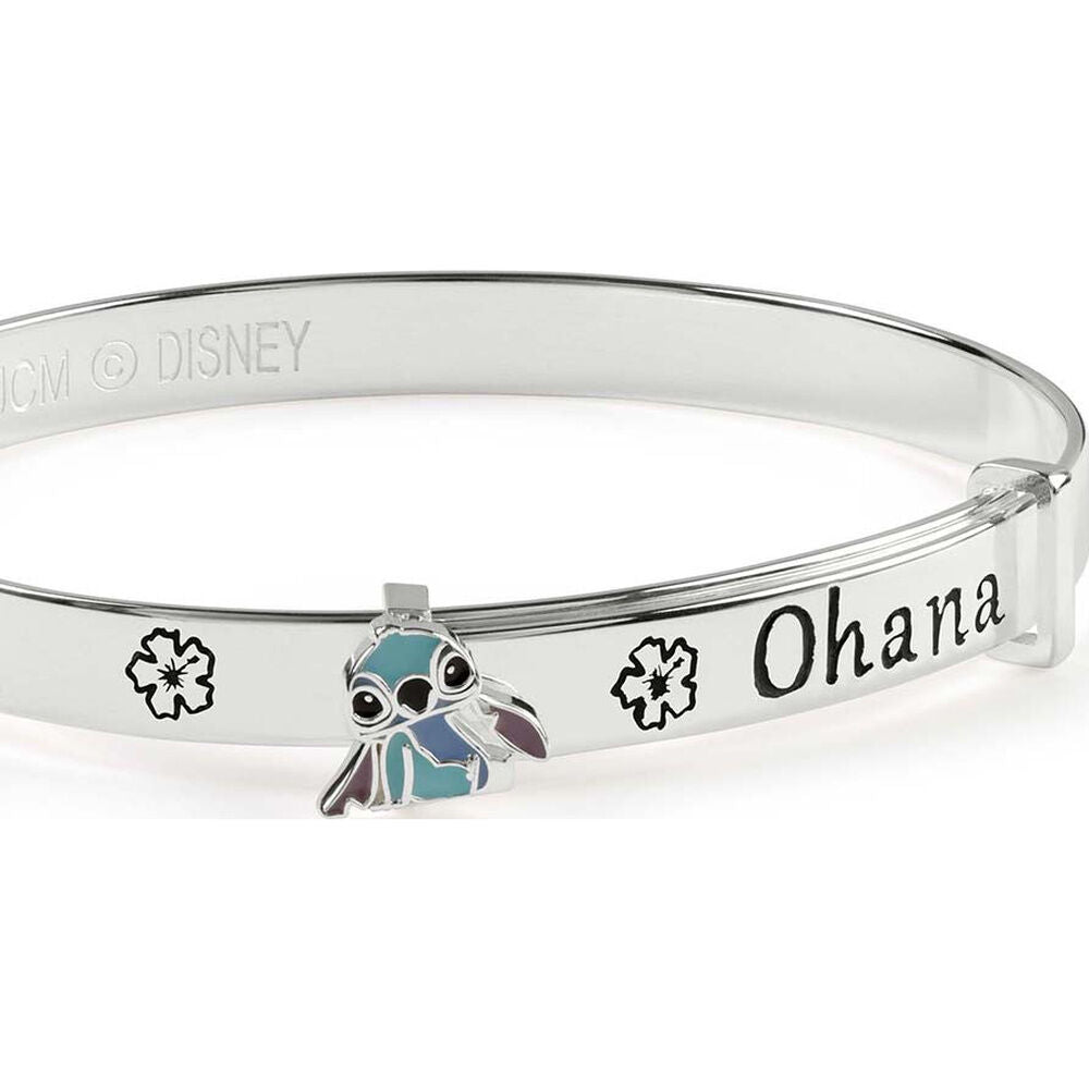 Disney Stitch Ohana Means Family sterling silver bangle Nerdscape
