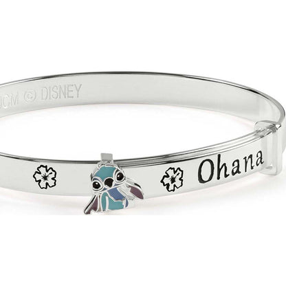 Disney Stitch Ohana Means Family sterling silver bangle Nerdscape