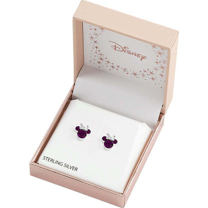 Disney Minnie February sterling silver earrings Nerdscape