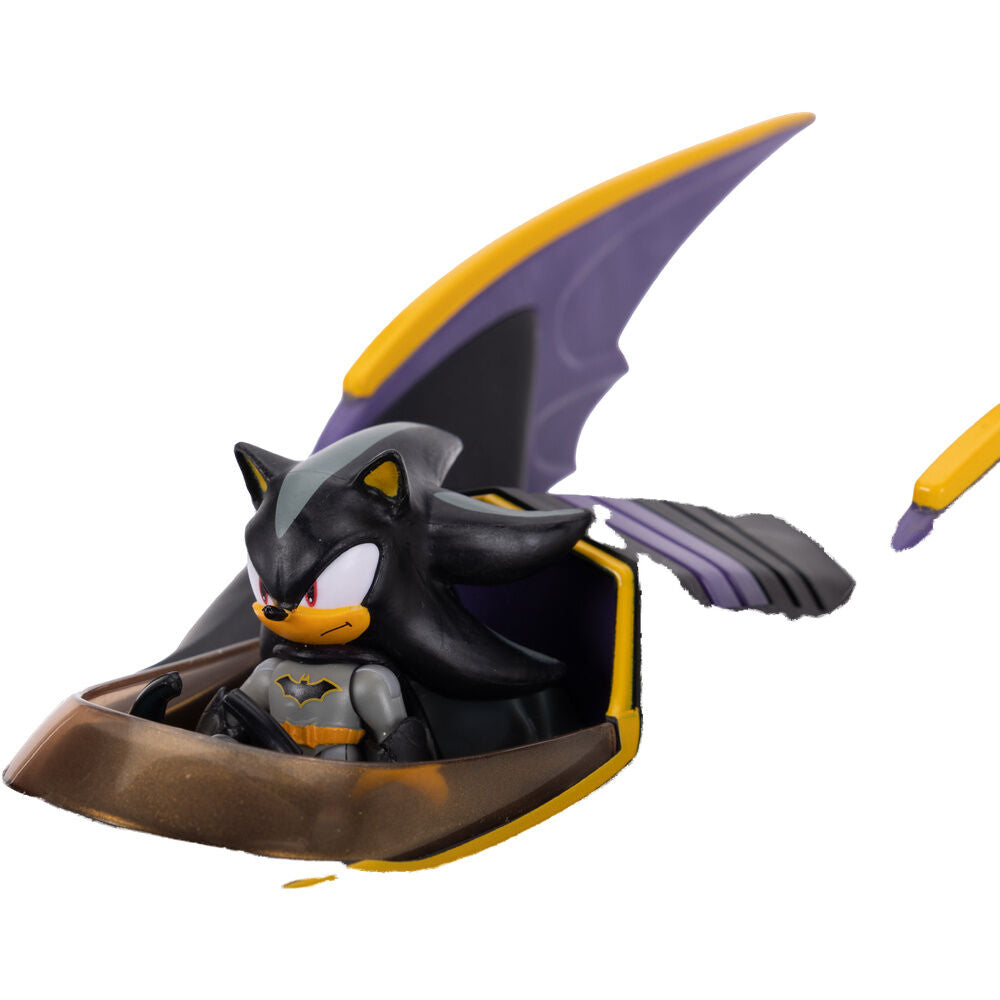 Sonic The Hedgehog Shadow Batman figure + Batmobile Nerdscape