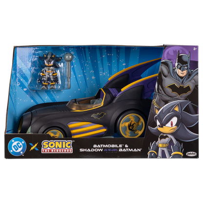 Sonic The Hedgehog Shadow Batman figure + Batmobile Nerdscape