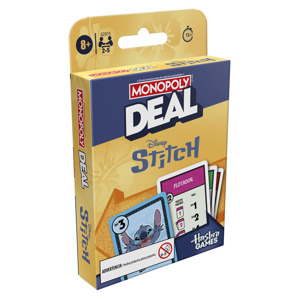 Spanish Disney Stitch Monopoly Deal game Nerdscape