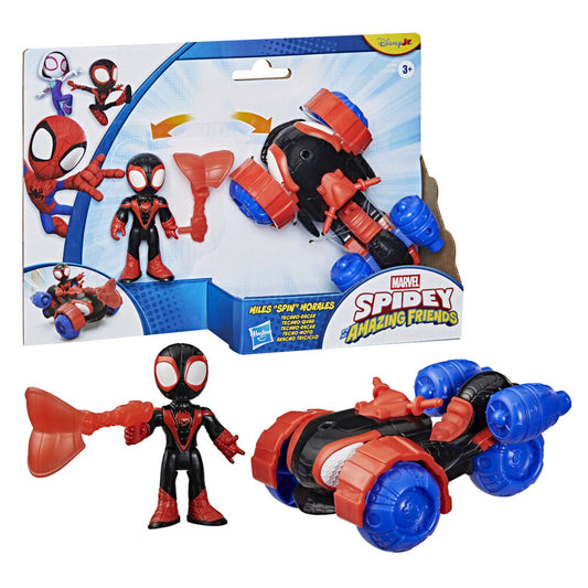 Marvel And His Awesome Friends Spidey Miles Morales figure + vehicle Nerdscape