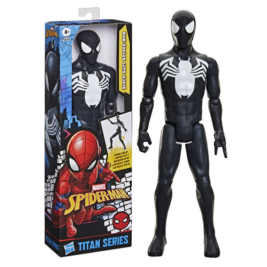 Marvel Spider-Man Black Suit Titan Series Figura da Collezione 30cm - Nerdscape Nerdscape