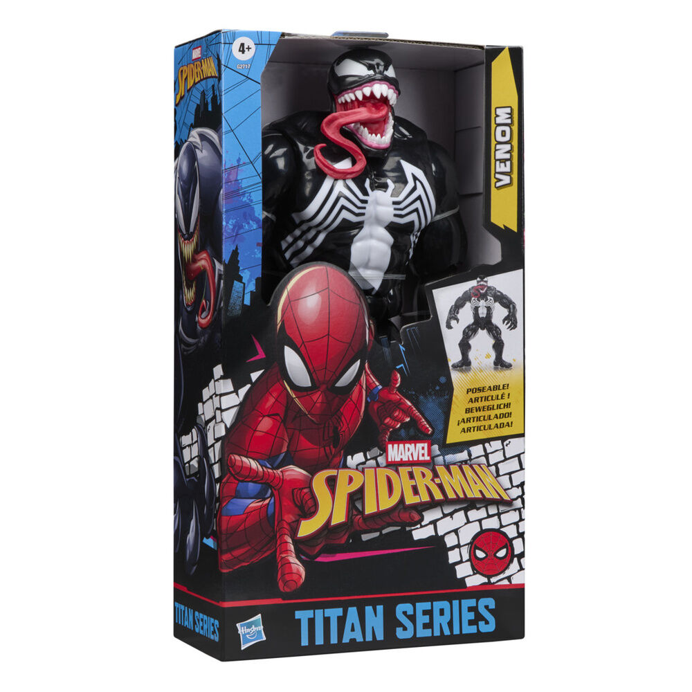 Marvel Spider-Man Black Suit Venom Titan Series Figura da Collezione 30cm - Nerdscape Nerdscape