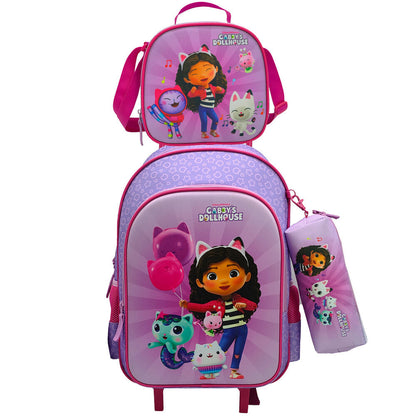Gabbys Dollhouse Trolley set + pencil case + lunch bag Nerdscape