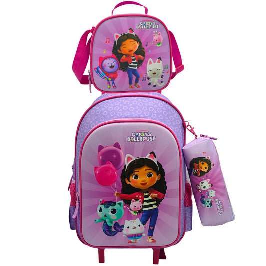 Gabbys Dollhouse Trolley set + pencil case + lunch bag Nerdscape