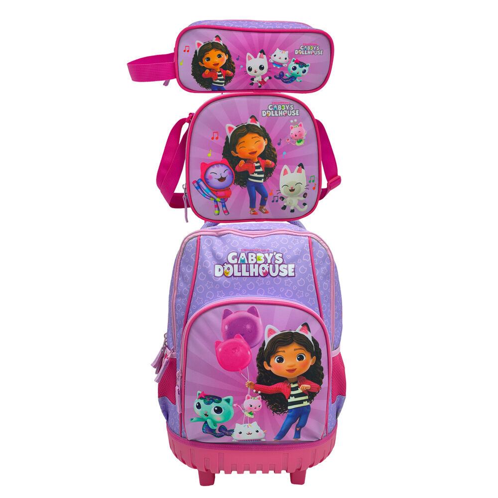 Gabbys Dollhouse Trolley set + pencil case + lunch bag Nerdscape