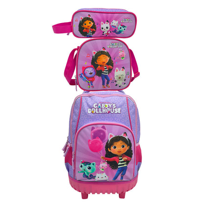 Gabbys Dollhouse Trolley set + pencil case + lunch bag Nerdscape